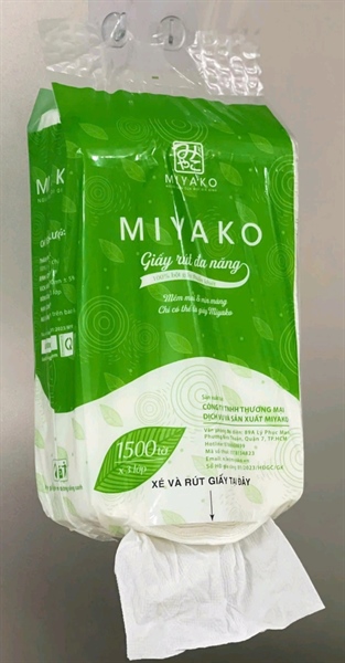 Khăn giấy rút Miyako 3 cuộn tặng Móc treo