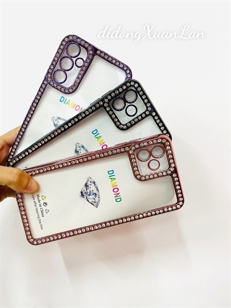 Ốp lưng Samsung A12 viền đá