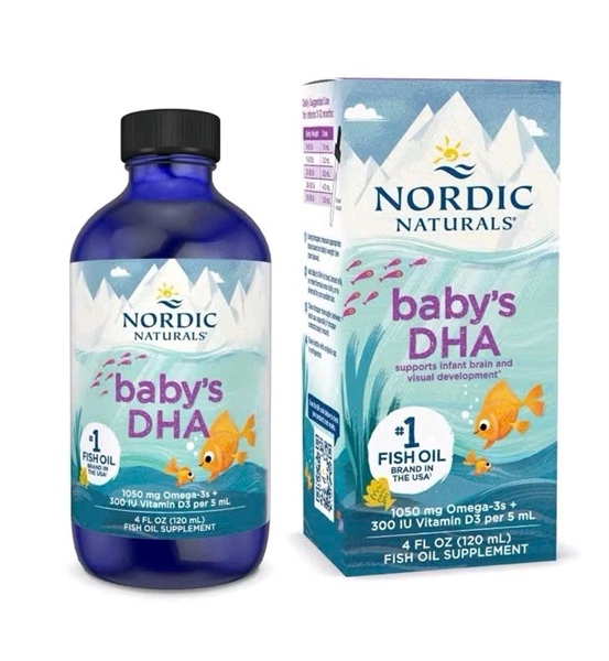DHA CHO BÉ NORDIC NATURALS 1050 MG OMEGA-3 + 300 IU VITAMIN D3 60ML