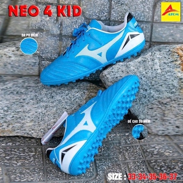 Giày bóng đá trẻ em Mizuno Neo 4 - Xanh