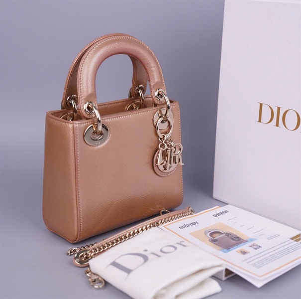 Túi Dior Lady nude (02-MA-0210) sz mini KG+