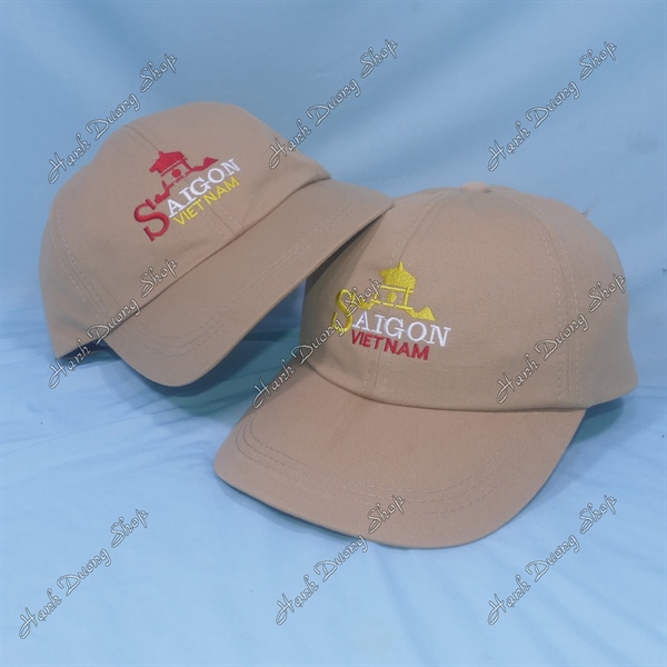 Nón kết thêu chữ Sài Gòn Việt Nam có khóa dán phía sau vòng đầu 56-60cm