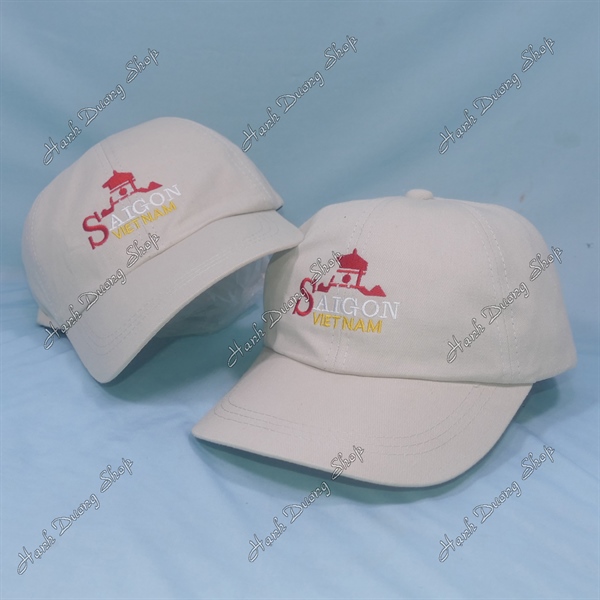 Nón kết thêu chữ Sài Gòn Việt Nam có khóa dán phía sau vòng đầu 56-60cm