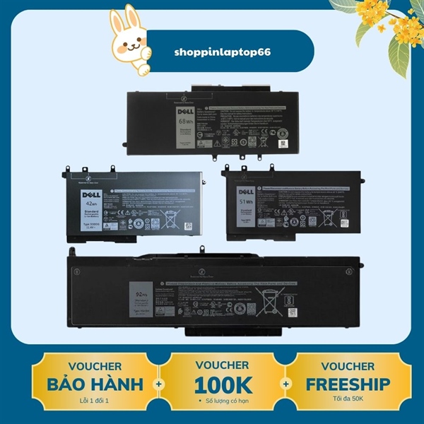 Pin Laptop Dell Precision 3520 M3520 3530 M3530 Type 3DDDG 93FTF GJKNX VG93N (pin thay cell)