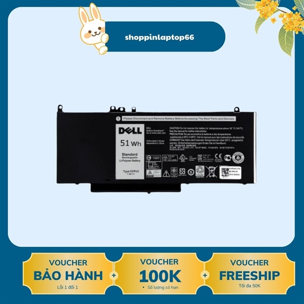Pin Laptop Dell Latitude E5450 E5550 Type G5M10 (pin thay cell)