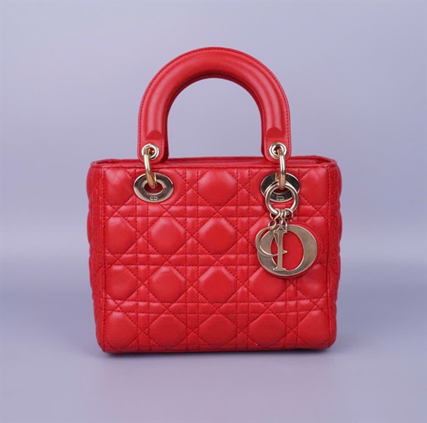 Túi Dior Lady đỏ sz S +
