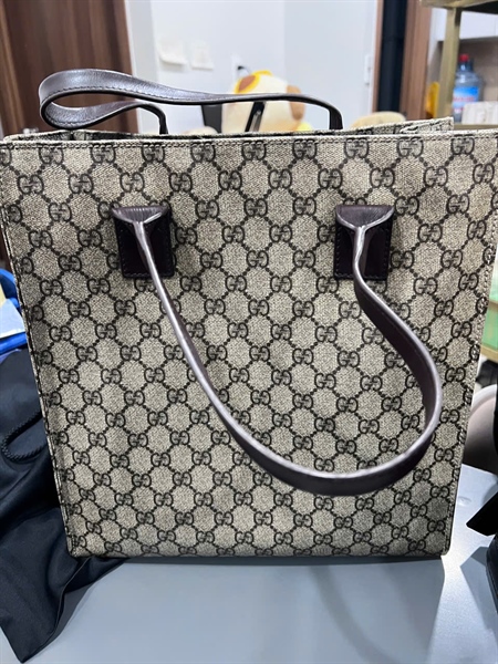 Túi GG tote xám (91245200047) sz30 +