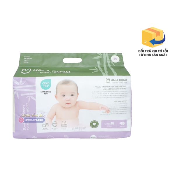 Bỉm Uala Rogo Việt Nam Size 03 M quần 48 (6-11kg)
