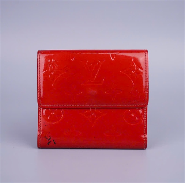 Ví LV hoa da đỏ gập 3 TB +