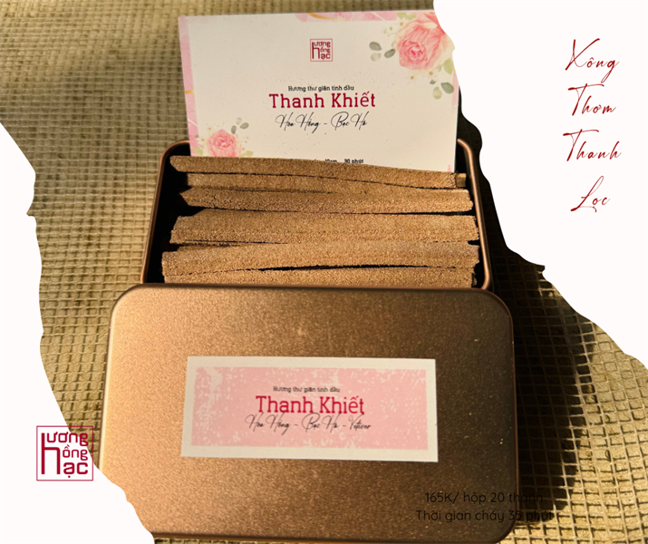 Thanh Khiết - hương thư giãn hương Hoa Hồng. Bột Vetiver,bột hoa hồng và tinh dầu hoa hồng