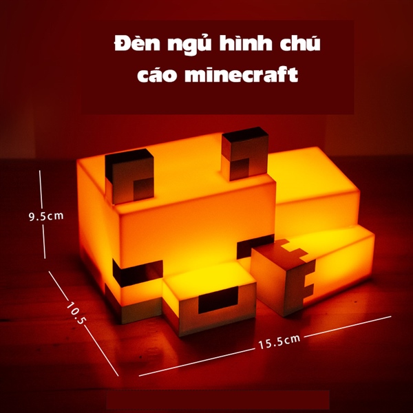 Đèn mô hình minecraft hình cáo