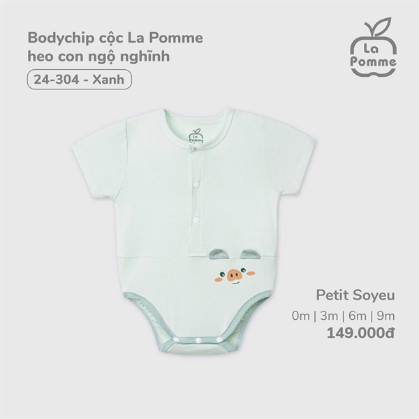 4304 - 3M/9M Bodychip cộc La Pomme heo con ngộ nghĩnh