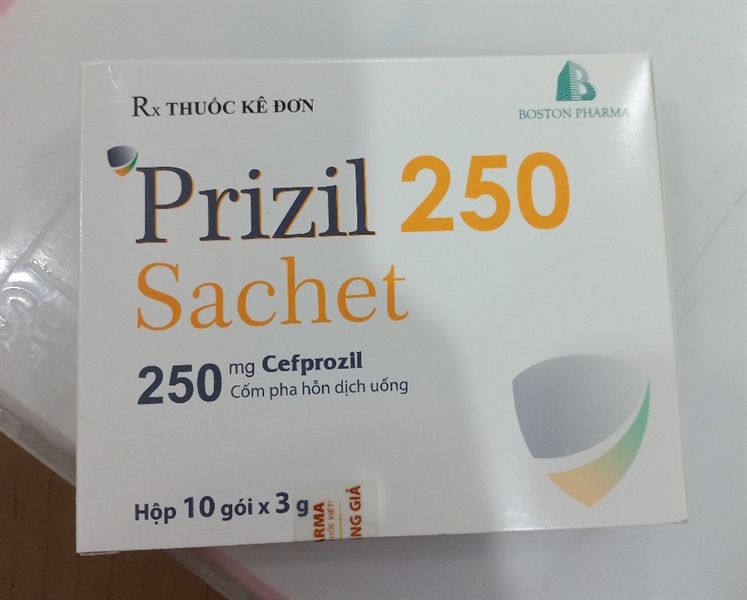 Prizil 250 (Cefprozil 250mg) (Hộp 10 gói x 3g) - Boston VN
