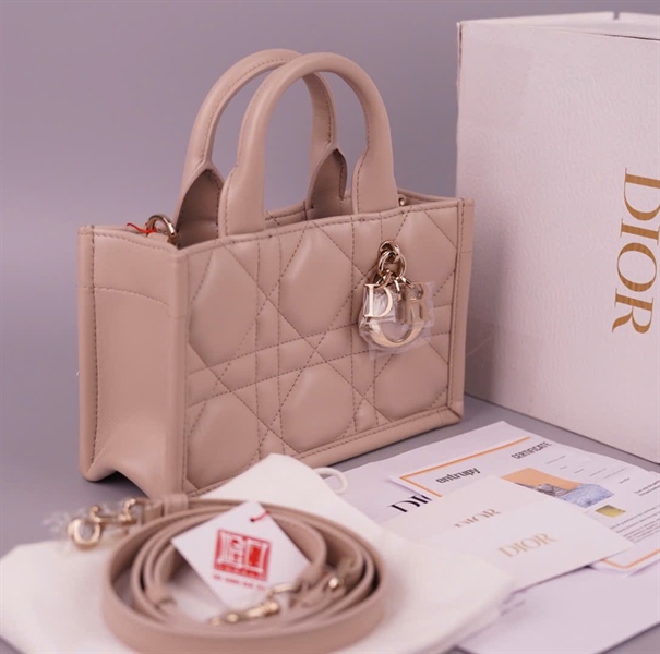 Túi Dior Book Tote nude (62-MA-0234) sz21 KG+
