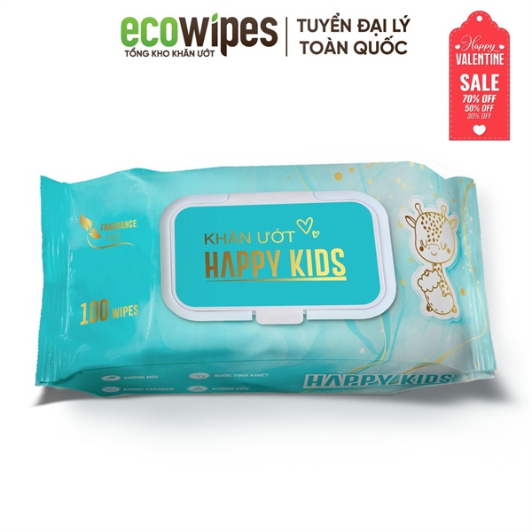 Khăn ướt Happy Kids 100 tờ