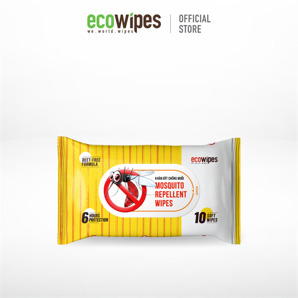 Khăn Ướt chống muỗi EcoWipes 10 tờ
