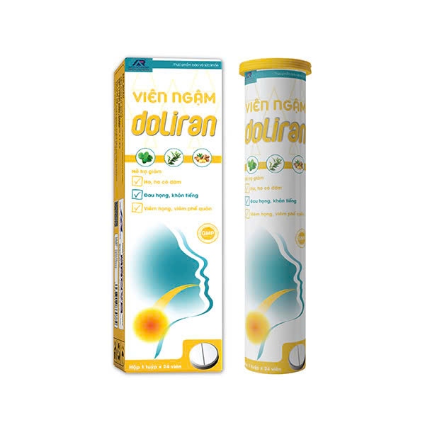 Viên ngậm Doliran tuýp 24 viên