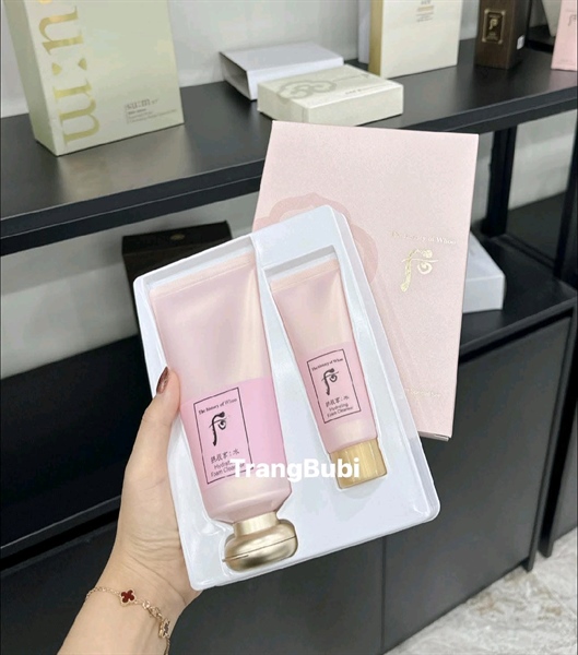 Set sữa rửa mặt Whoo Hồng 180ml + 40ml