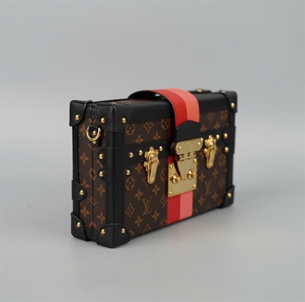 Túi LV Trunk hoa nâu sọc đỏ sz20 (BMC)+