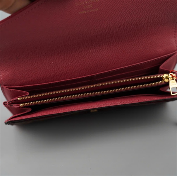 Ví LV hoa nâu viền hồng (LT) KG+