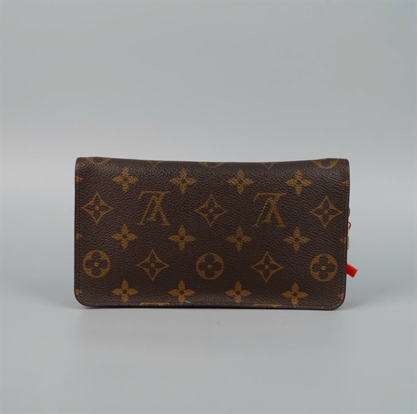 Ví LV hoa nâu khóa zip (LT) KG+