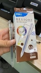Bút mực gel 0.5mm màu nâu Deli cute G118-BR