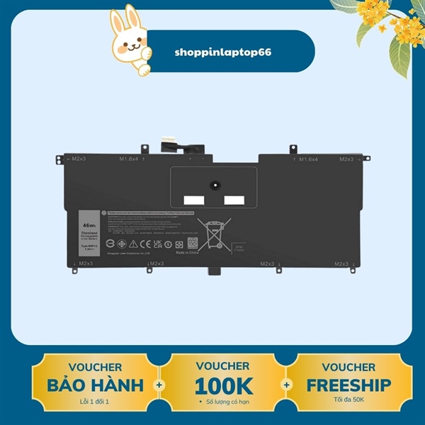 Pin Laptop Dell XPS 13 9365 Type NN1FC (pin thay cell)