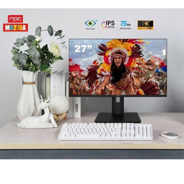 Màn hình NPC MH270E (27 inch, 75hz, full viền, FHD, HDMI/ VGA, chân vuông)(2Y)