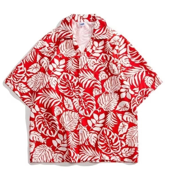 Sơ mi đi biển LKQ họa tiết lá
