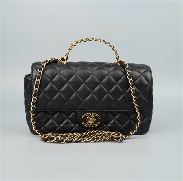 Túi Chanel Handle đen (K67LGENC) sz23 KG+