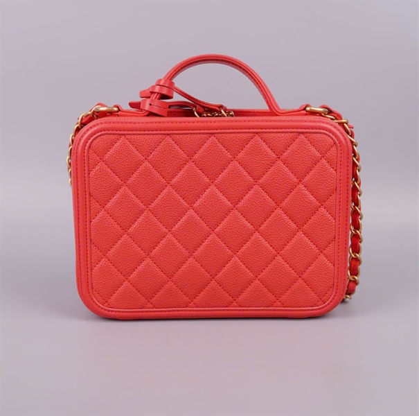 Túi Chanel Vanity cam kèm ổ + chìa (28062240) Sz21 KG+