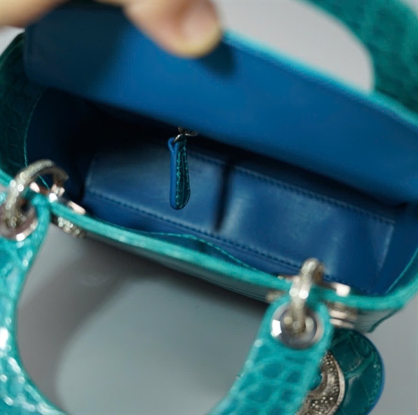 Túi Dior Lady xanh dương szmini (BMC) KG+