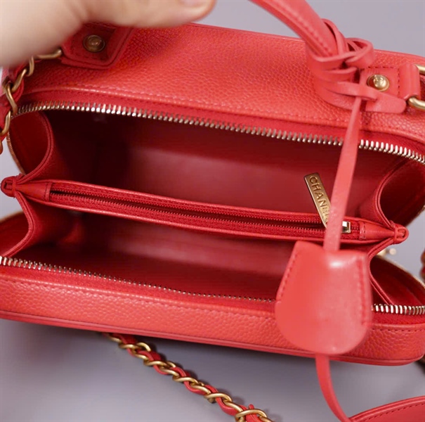 Túi Chanel Vanity cam kèm ổ + chìa (28062240) Sz21 KG+