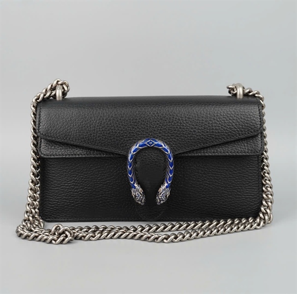 Túi GG Dionysus đen khóa rồng xanh sz25 (BMC) +