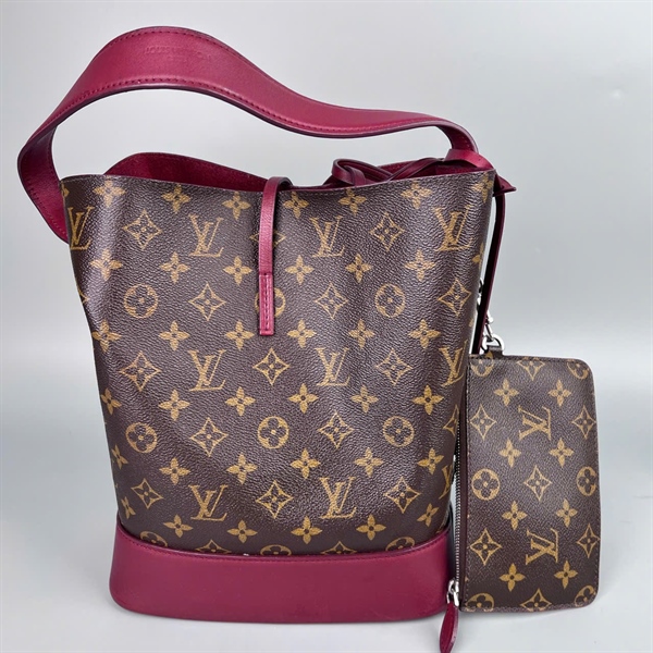 Túi LV NN14 Idole hoa nâu viền đỏ sz22 kèm ổ + 2 chìa (BMC) +