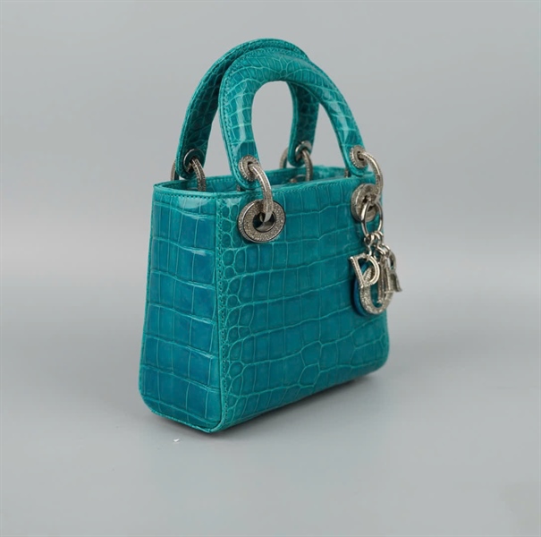 Túi Dior Lady xanh dương szmini (BMC) KG+