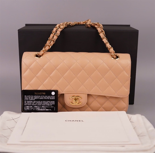 Túi Chanel Classic nude (31163748) sz25 (BMC) KG+