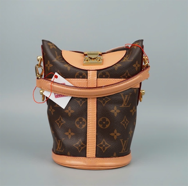 Túi LV Duffle hoa nâu 2 strap (DU0210) sz13 +