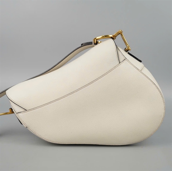 Túi Dior Saddle trắng sz24 (BMC) KG+