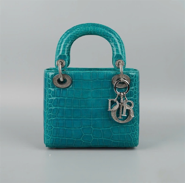 Túi Dior Lady xanh dương szmini (BMC) KG+