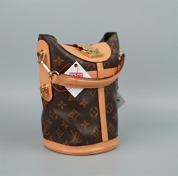 Túi LV Duffle hoa nâu 2 strap (DU0210) sz13 +