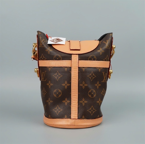 Túi LV Duffle hoa nâu 2 strap (DU0210) sz13 +