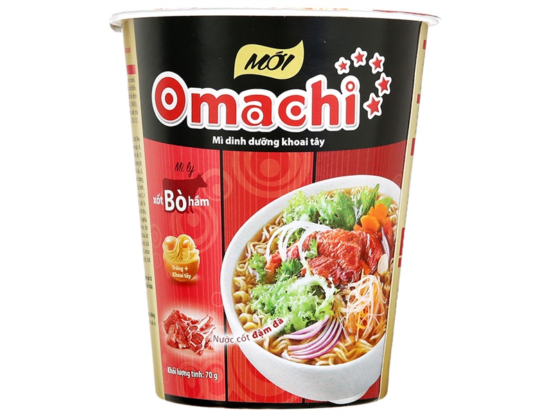 Mì ly Omachi xốt bò hầm