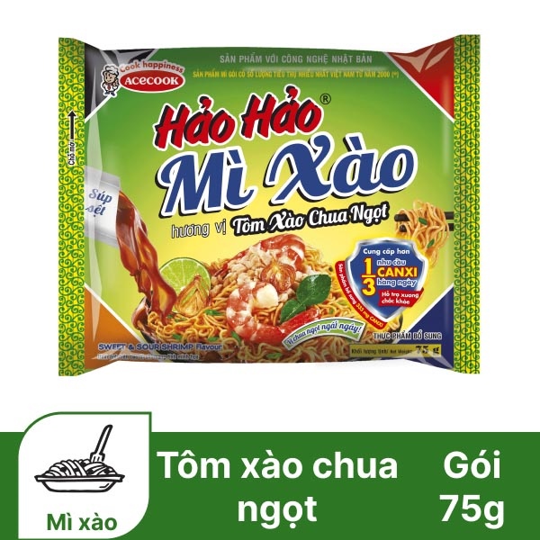 Mì Hảo Hảo tôm xào chua ngọt