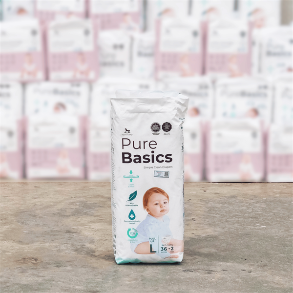 Bỉm quần ngày đêm Applecrumby Purebasics L36+2 (9-14kg)