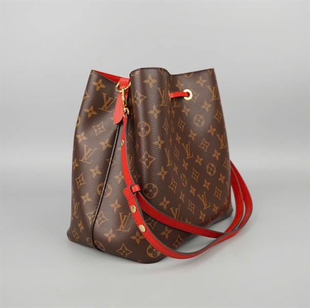Túi LV Nóe hoa nâu viền đỏ sz25 (BQ) KG+