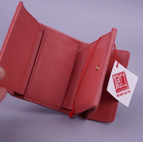 Ví Chanel Gập 3 Màu Hồng Cam (28491984) (BQ) KG+