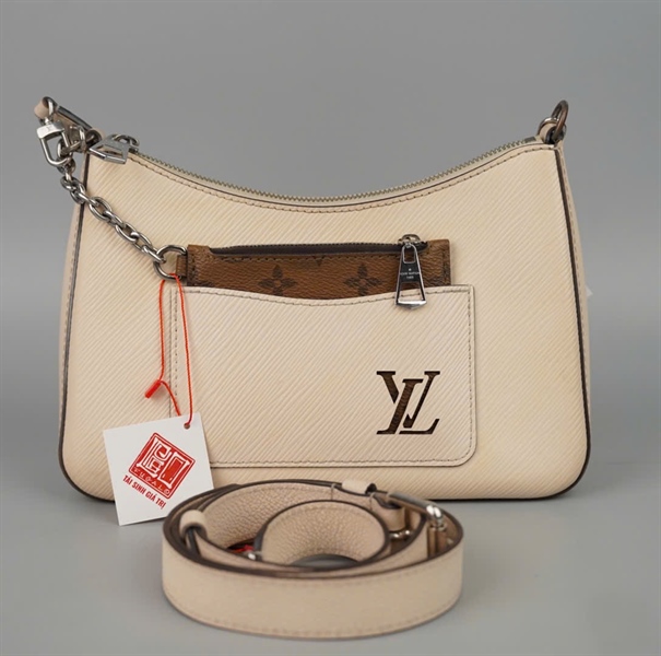 Túi LV Marellini trắng kèm ví nâu 2strap sz25 (BQ) KG+