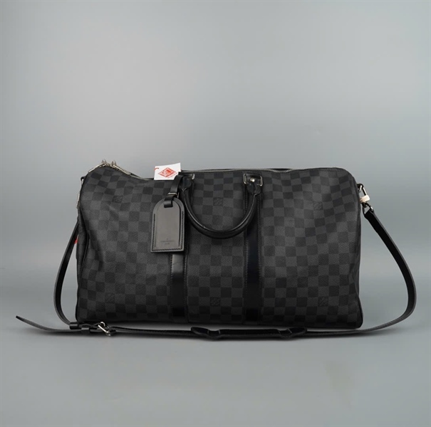 Túi LV Keepall Bandoulière ô vuông đen kèm ổ + 2 chìa sz50 (BQ) KG+