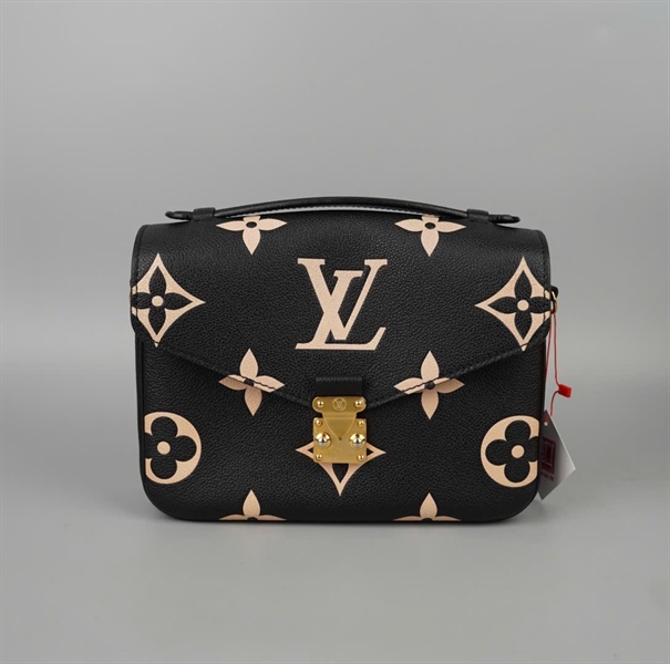 Túi LV Metis da bê đen hoa trắng sz25 KG+